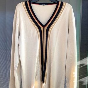 Gucci Tan V-Neck Sweater XL
